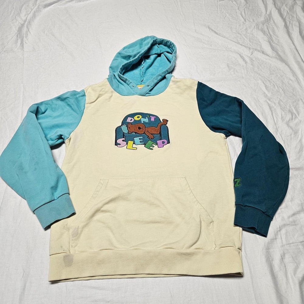 'Don't Sleep' hoodie Med thick embroidery